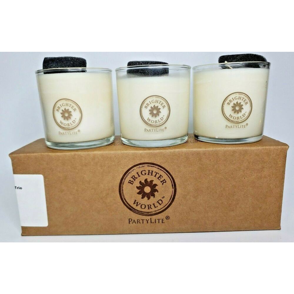 Partylite Brighter World Scented Candle Trio New In Box P3H/P86008